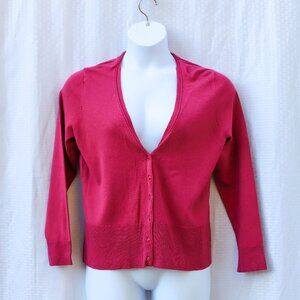 George Size XL (16/18) pink deep v button front cardigan